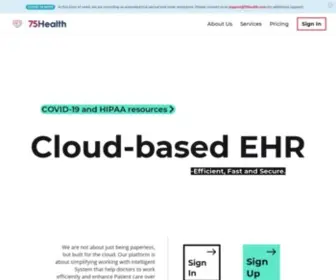 75Health.com(75Health provides cloud) Screenshot