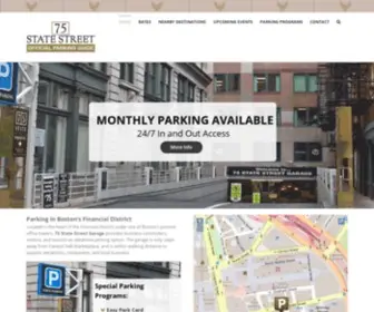 75Statestreetgarage.com(75 State Street Parking Garage in the heart of Boston's Downtown) Screenshot