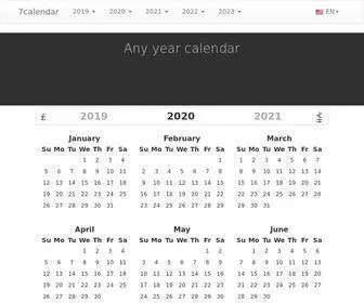 7Calendar.com(Simple printable monthly planner and calendar for April 2024) Screenshot