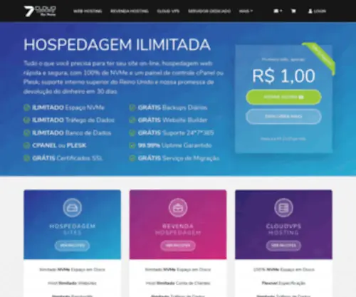 7Cloud.com.br(Hospedagem Ilimitada) Screenshot