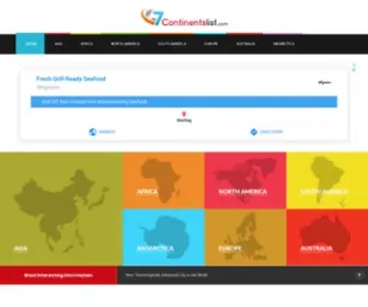 7Continentslist.com(7 Continents of The World) Screenshot