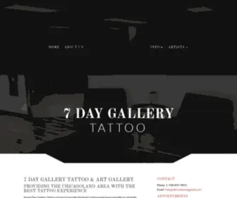 7Daygallerytattoo.com(7 Day Gallery Tattoo) Screenshot