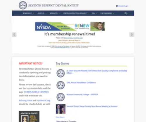 7DDS.org(Seventh District Dental Society) Screenshot