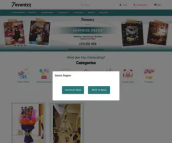 7Eventzz.com(India's No.1 Balloon Decoration and Party Planning Website) Screenshot