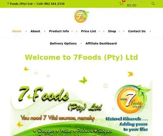 7Foods.co.za(7Foods (Pty) Ltd Natural Minerals) Screenshot