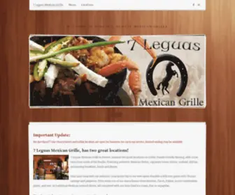 7Leguasmexicangrille.com(7 Leguas Mexican Grille) Screenshot