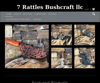 7Rattlesbushcraft.com(7rattlesbushcraft Custom Kydex Knife Sheath and Holster Maker) Screenshot