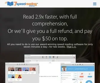 7Speedreading.com(7 Speed Reading Software) Screenshot