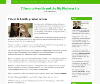 7Stepstohealthdiabetes.com(7 Steps to Health and the Big Diabetes Lie) Screenshot