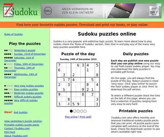 7Sudoku.com(Daily Sudoku Puzzles to print or play online at 7Sudoku.com) Screenshot