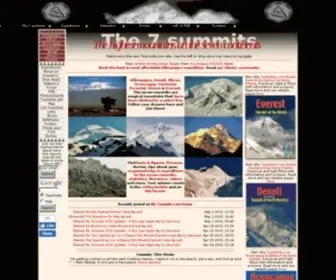 7Summits.com(Statistics and Information about and trips to the 7 summits and other mountains) Screenshot
