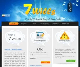 7Wills.com(7Wills-Create Your Wills Online & Free) Screenshot