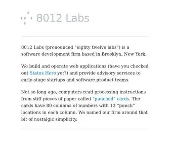 8012Labs.com(8012 Labs) Screenshot