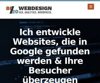 8020Webdesign.ch(Webdesign, SEO & Online Marketing) Screenshot