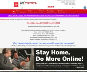 802Toyota.com Screenshot