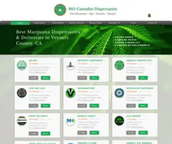 805Canna.com(Marijuana Dispensaries & Deliveries in California) Screenshot