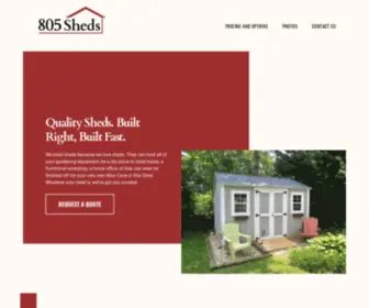 805Sheds.com(Quality sheds) Screenshot