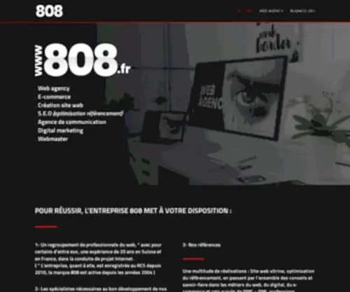 808.fr(Creation site internet Geneve) Screenshot