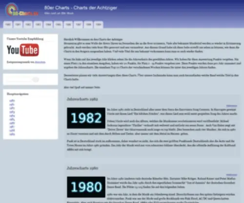 80ER-Charts.de(80er Charts) Screenshot