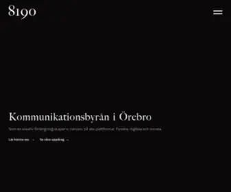 8190.se(Kommunikationsbyrån i Örebro) Screenshot