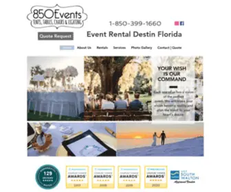 850Eventrentals.com(Wedding Rentals) Screenshot