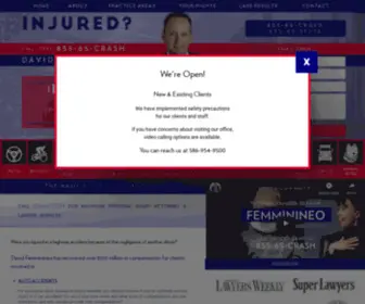 85565Crash.com(Personal Injury Lawyer David Femminineo) Screenshot