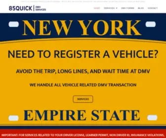 85Quickdmv.com(Vehicle Registration Services At DMV NY) Screenshot