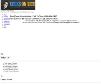 877Geeksonsite.com(Computer Repair Maryland MD) Screenshot