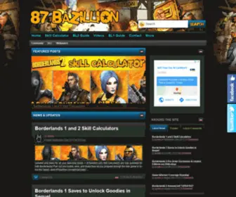 87Bazillion.com(Borderlands fan site and resource) Screenshot