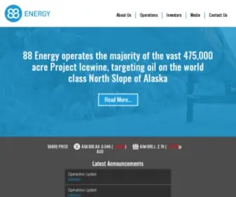 88Energy.com(88 Energy Ltd) Screenshot