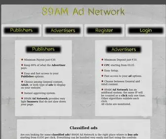 89Amadnetwork.com(Cheap Ad network) Screenshot