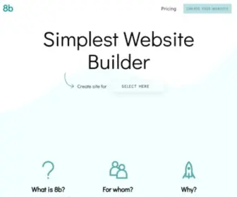 8B.com(Free, Easy & Simple Website Builder) Screenshot