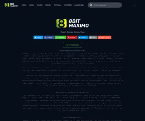 8Bitmaximo.com(Watch Free TV Shows and Movies Online in HD Quality) Screenshot