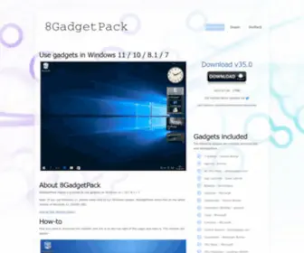 8Gadgetpack.net(Gadgets for Windows 8) Screenshot