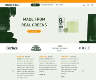 8Greens.com(MADE FROM REAL GREENS) Screenshot