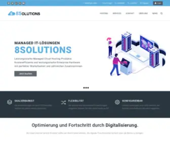 8Solutions.de(Webdesign, Homepage, Webhosting, Cloud Lösungen) Screenshot