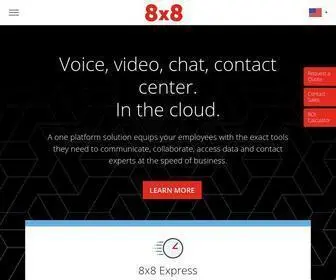 8X8.com(Contact Center and Cloud Communications for the CX) Screenshot