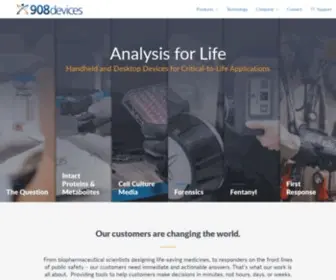 908Devices.com(With chemical analysis technology) Screenshot