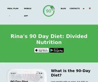 90Daydiet.org(Rina's 90 Day Diet Plan For Weight Loss) Screenshot