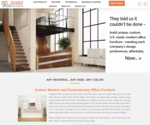 90Degreeofficefurniture.com(90 Degree Office Concepts) Screenshot