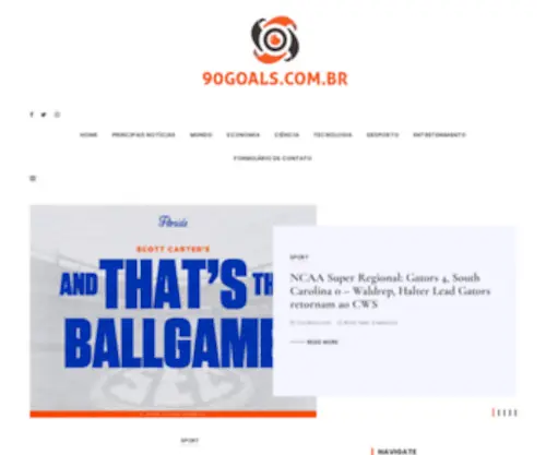90Goals.com.br(90 Goals) Screenshot