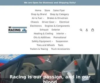 90Racing.com(90racing specializes in racing and performance automotive gear. Our store) Screenshot