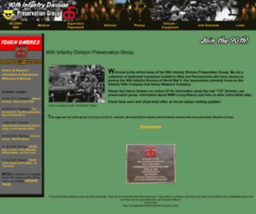 90Thidpg.us(90th ID Preservation Group) Screenshot
