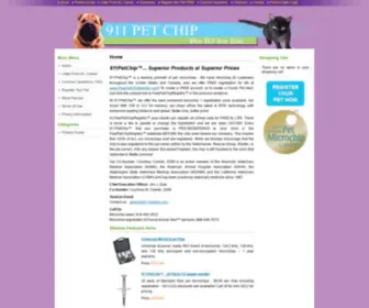 911Petchip.com(Pet microchips) Screenshot