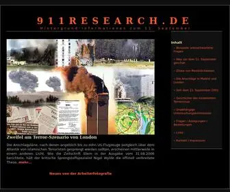 911Research.de(Hintergrund-Informationen zum 11) Screenshot