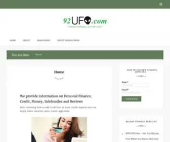 92Ufo.com(Personal Finance Tips) Screenshot
