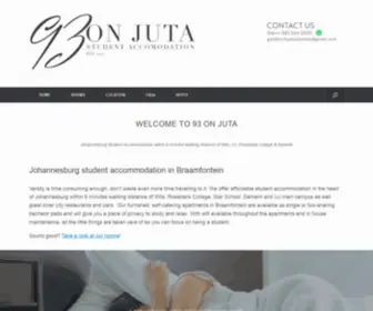 93Juta.com(Student accommodation in Johannesburg walking distance from the University of Wits and UJ) Screenshot