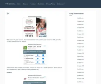 94Gameanswers.net(94% answers) Screenshot