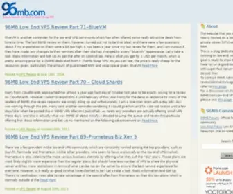 96MB.com(A blog running on a 96MB RAM VPS and limitless creativity) Screenshot