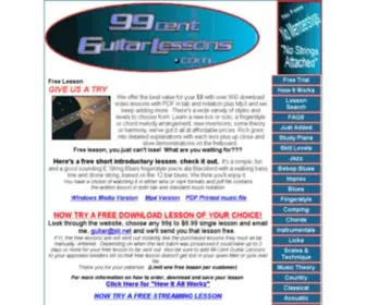 99Centguitarlessons.com(Over 1000 professional download guitar lessons) Screenshot